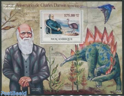 Mozambique 2009 Charles Darwin S/s, Mint NH, History - Nature - Explorers - Birds - Exploradores