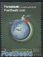 United Arab Emirates 2013 Yahsat 1v, Mint NH, Transport - Various - Space Exploration - Globes - Maps - Geografía