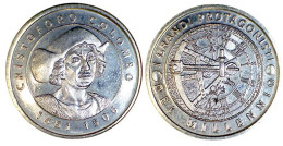 04327 GETTONE TOKEN JETON COMMEMORATIVE I GRANDI PROTAGONISTI DEL MILLENNIO CRISTOFORO COLOMBO - Autres & Non Classés