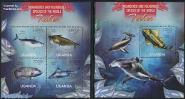 Uganda 2013 Endangered Fishes 2 S/s, Mint NH, Nature - Fish - Vissen