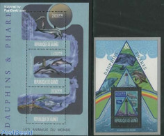 Guinea, Republic 2013 Whales & Lighthouses 2 S/s, Mint NH, Nature - Various - Sea Mammals - Lighthouses & Safety At Sea - Vuurtorens