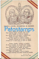 229562 ARGENTINA SPAIN ESPAÑA LETRA HISPANO AMERICANA MARCHA REAL COLON - ISABEL LA CATOLICA POSTAL POSTCARD - Argentinië