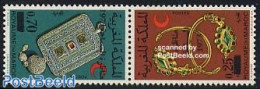 Morocco 1973 Tourism Conference 2v Tete-beche Pair, Mint NH, Health - Various - Red Cross - Tourism - Art - Art & Anti.. - Croix-Rouge