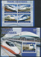 Togo 2010 Asian High Speed Trains 2 S/s, Mint NH, Transport - Railways - Eisenbahnen