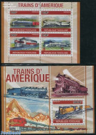 Togo 2010 American Trains 2 S/s, Mint NH, Transport - Railways - Eisenbahnen