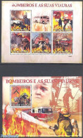 Guinea Bissau 2009 Fire Fighters 2 S/s, Mint NH, Transport - Automobiles - Fire Fighters & Prevention - Voitures