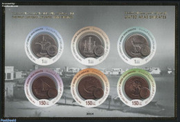 United Arab Emirates 2014 First Currency 6v S-a M/s, Mint NH, Nature - Transport - Various - Animals (others & Mixed) .. - Fische
