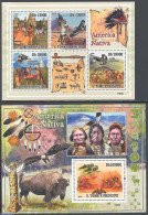 Sao Tome/Principe 2009 Native Americans 2 S/s, Mint NH, History - Nature - Birds - Birds Of Prey - Sao Tome Et Principe