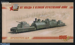 Russia 2015 70 Years Victory, Armoured Trains Prestige Booklet, Mint NH, History - Transport - Various - Militarism - .. - Militares