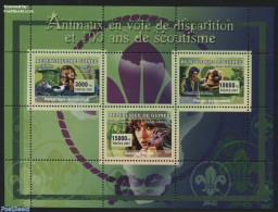 Guinea, Republic 2007 Endangered Animals 3v M/s, Mint NH, Nature - Performance Art - Sport - Animals (others & Mixed) .. - Schauspieler