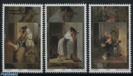 Liechtenstein 2017 Peter Fendi 3v, Mint NH, Art - Paintings - Unused Stamps