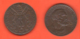 Vatican City 10 Cents 1935 Pius XI° Bronze Coin Rif K 2 - Vaticano