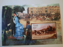 Burundi 2012 Horse Drawn Coaches 2 S/s, Mint NH, Nature - Transport - Horses - Coaches - Diligencias