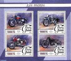 Guinea, Republic 2016 Motorcycles 4v M/s, Mint NH, Transport - Motorcycles - Motos