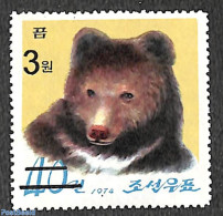 Korea, North 2006 3W On 40ch Overprint, Stamp Out Of Set, Mint NH, Nature - Animals (others & Mixed) - Bears - Korea, North