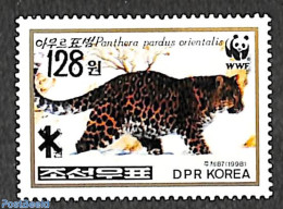 Korea, North 2006 128W On 1W Black Overprint, Stamp Out Of Set, Mint NH, Nature - Animals (others & Mixed) - Cat Famil.. - Korea, North