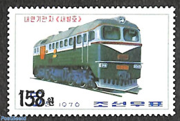 Korea, North 2006 158W On 15ch Overprint, Stamp Out Of Set, Mint NH, Transport - Railways - Trains