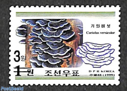 Korea, North 2006 3W On 1w Overprint, Stamp Out Of Set, Mint NH, Nature - Mushrooms - Paddestoelen