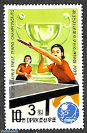 Korea, North 2006 3W On 10ch Overprint, Stamp Out Of Set, Mint NH, Sport - Table Tennis - Tischtennis