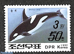 Korea, North 2006 3W On 50ch Overprint, Stamp Out Of Set, Mint NH, Nature - Sea Mammals - Corea Del Norte