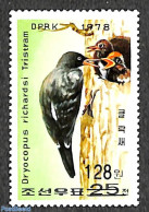 Korea, North 2006 Woodpecker 128W On 25ch Overprint, Stamp Out Of Set, Mint NH, Nature - Birds - Korea, North