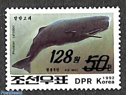 Korea, North 2006 128W On 50ch Overprint, Stamp Out Of Set, Mint NH, Nature - Sea Mammals - Corea Del Norte