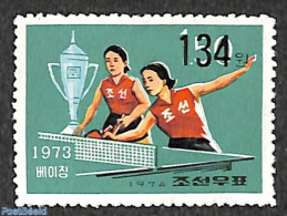 Korea, North 2006 134W On 1.50W Overprint, Stamp Out Of Set, Mint NH, Sport - Table Tennis - Tennis Tavolo