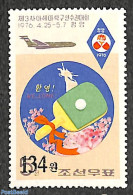 Korea, North 2006 134W On 5ch Overprint, Stamp Out Of Set, Mint NH, Nature - Sport - Transport - Flowers & Plants - Ta.. - Tennis Tavolo