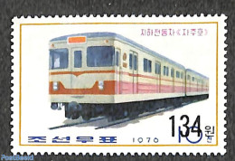 Korea, North 2006 134W On 10ch Overprint, Stamp Out Of Set, Mint NH, Transport - Railways - Trains