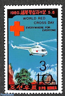 Korea, North 2006 3W On 10ch Overprint, Stamp Out Of Set, Mint NH, Health - Transport - Red Cross - Helicopters - Rotes Kreuz