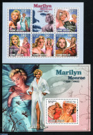 Guinea Bissau 2010 Marilyn Monroe 2 S/s, Mint NH, Performance Art - Film - Marilyn Monroe - Movie Stars - Music - Film