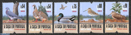 Portugal 2021 Birds, Hunting 5v, Mint NH, Nature - Birds - Ducks - Hunting - Ungebraucht