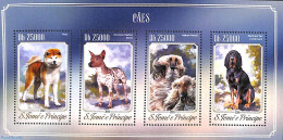 Sao Tome/Principe 2014 Dogs 4v M/s, Mint NH, Nature - Dogs - Sao Tome Et Principe