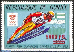 Guinea, Republic 2009 Olympic Winter Games, Calgary, Overprint, Mint NH, Sport - Olympic Games - Olympic Winter Games .. - Skisport