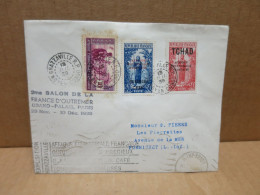 Salon De La France D'Outre-Mer PARIS 1939 Enveloppe Affranchie Brazzaville - Storia Postale