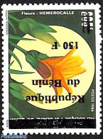 Benin 1998 Daylily, Overprint, Mint NH, Nature - Flowers & Plants - Ongebruikt