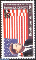 Benin 1998 J.F.Kennedy, Overprint, Mint NH, History - American Presidents - Nuovi