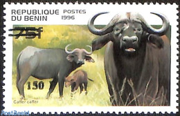 Benin 2000 Buffalo, Overprint, Mint NH, Nature - Wild Animals - Wild Mammals - Ongebruikt