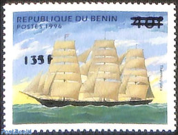 Benin 2000 Sailboat, Overprint, Mint NH, Sport - Transport - Sailing - Ships And Boats - Ungebraucht