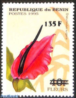 Benin 2000 Flower, Overprint, Mint NH, Nature - Flowers & Plants - Ungebraucht