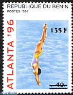 Benin 2000 Olympic Games, Atlanta, Swimming, Overprint, Mint NH, Sport - Olympic Games - Swimming - Unused Stamps