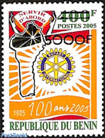 Benin 2007 100 Years Of International Rotary, Overprint, Mint NH, Various - Errors, Misprints, Plate Flaws - Rotary - Unused Stamps