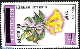 Benin 2007 Allamanda Cathartica, Golden Trumpet, Overprint, Mint NH, Nature - Various - Flowers & Plants - Errors, Mis.. - Ungebraucht