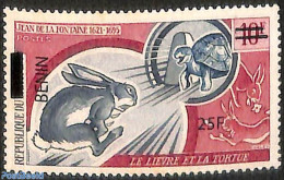 Benin 2007 The Rabbit And The Turtle, Overprint, Mint NH, Nature - Various - Animals (others & Mixed) - Flowers & Plan.. - Unused Stamps