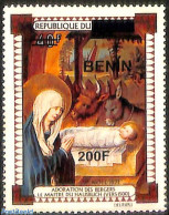 Benin 2008 Delrieu, Adoration Of The Shepherds The Master Of The Hausbuch, Overprint, Mint NH, Nature - Animals (other.. - Nuovi