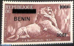 Benin 2008 F.a.bartholdi, Overprint, Mint NH, Nature - Cat Family - Art - Art & Antique Objects - Nuovi