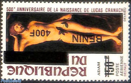 Benin 2009 500th Anniversary Of The Birth Of Lucas Cranach, Overprint, Mint NH, Art - Nude Paintings - Paintings - Unused Stamps