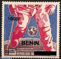 Benin 2009 5th Anniversary Of The First Step On The Moon, Overprint, Mint NH, Transport - Various - Space Exploration .. - Nuevos
