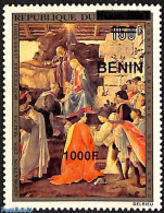 Benin 2009 Adoration Of The Magi, Overprint, Mint NH, Art - Paintings - Neufs