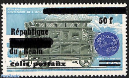 Benin 2007 100 Years Of The Upu, Overprint, Mint NH, Transport - Various - Railways - Errors, Misprints, Plate Flaws - Neufs